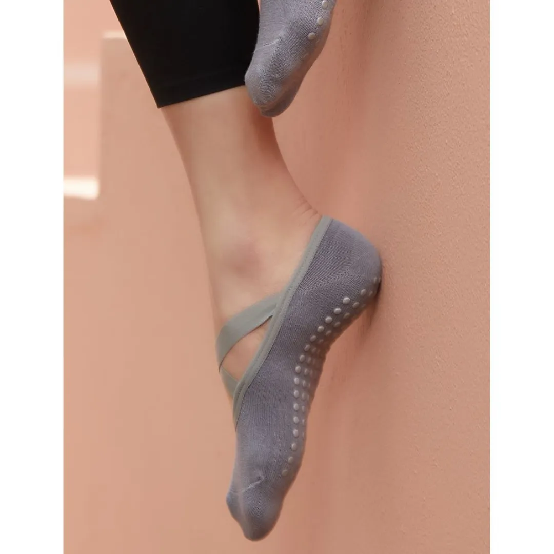 4-Pack Cross-strap Dancing Socks for Women