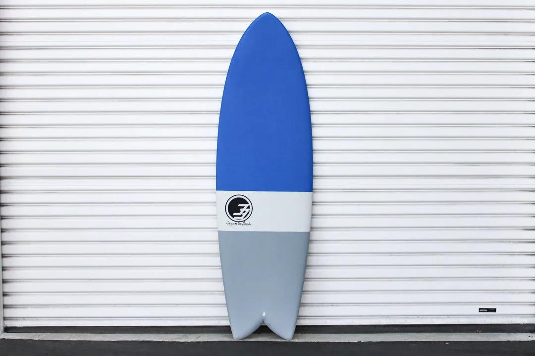 6' Retro Fish Surfboard Blue Dip (Hybrid Epoxy Softtop)