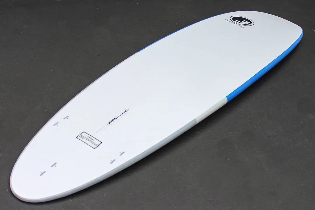 7'2" Poacher Funboard Surfboard Blue Dip (Hybrid Epoxy Softtop)