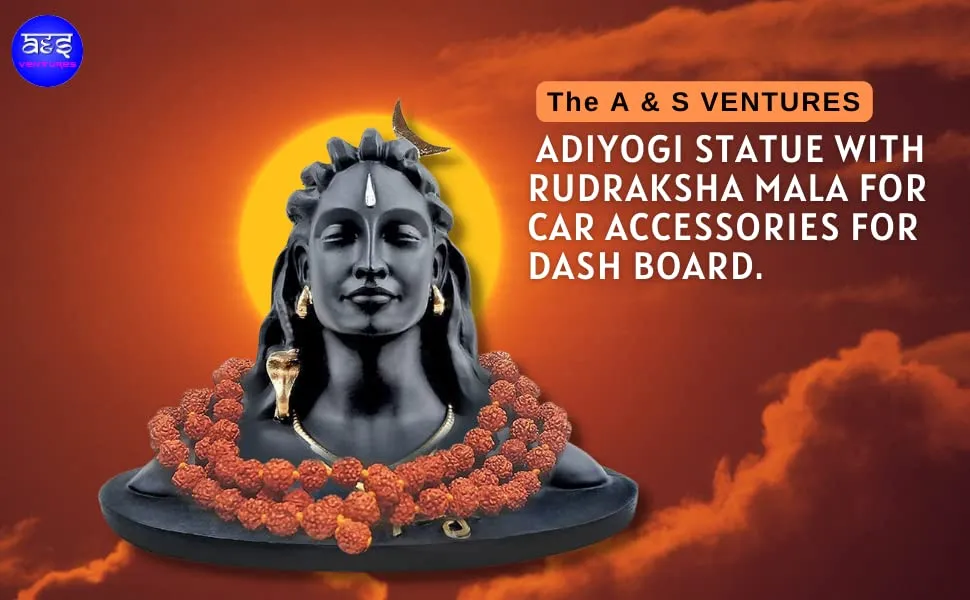 A&S Ventures Adiyogi Statue for Car Accessories for Dash Board, Pooja & Gift,Decore Items for Home & Office, Made in India (Adiyogi)