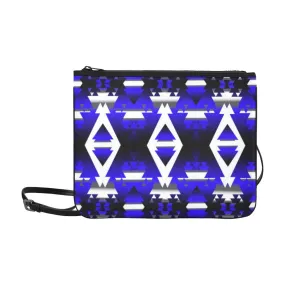 Blue Winter Camp Slim Clutch Bag
