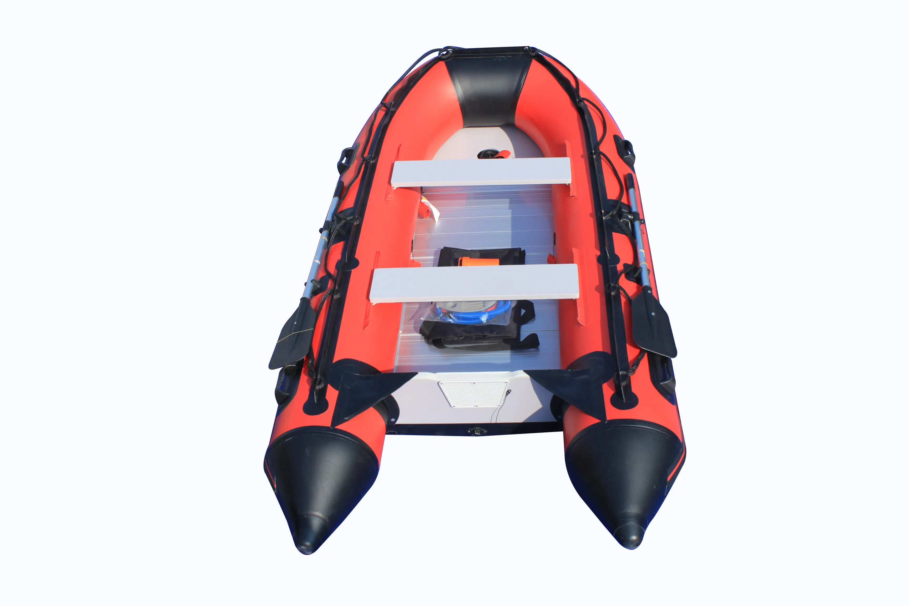 Boatify 10.8 ft Inflatable Boat Raft Fishing Dinghy Pontoon Boat Kayak with Aluminum Floor