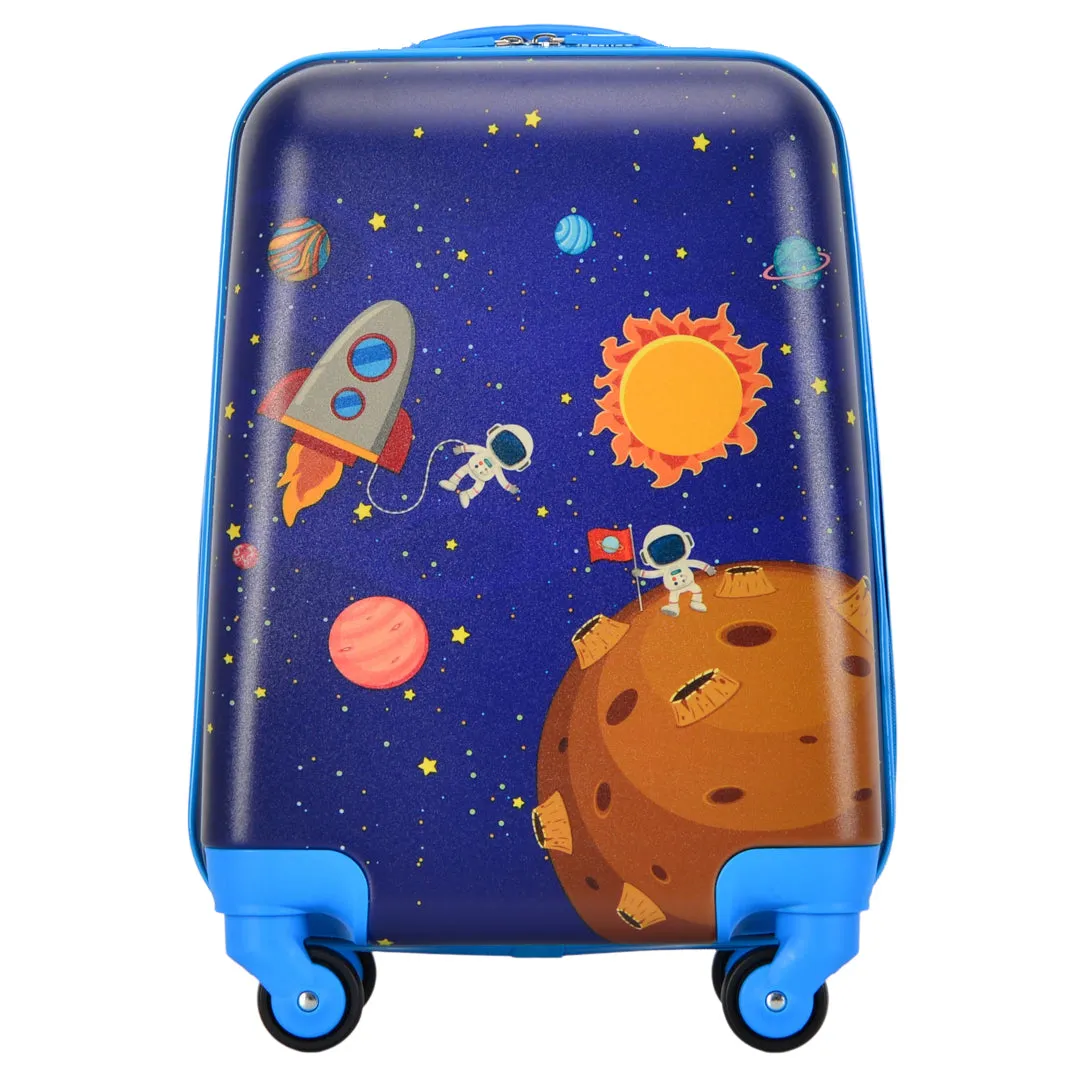 BONTOUR 2 pcs kids' luggage set, backpack   trolley, scratch-resistant (Space travel)