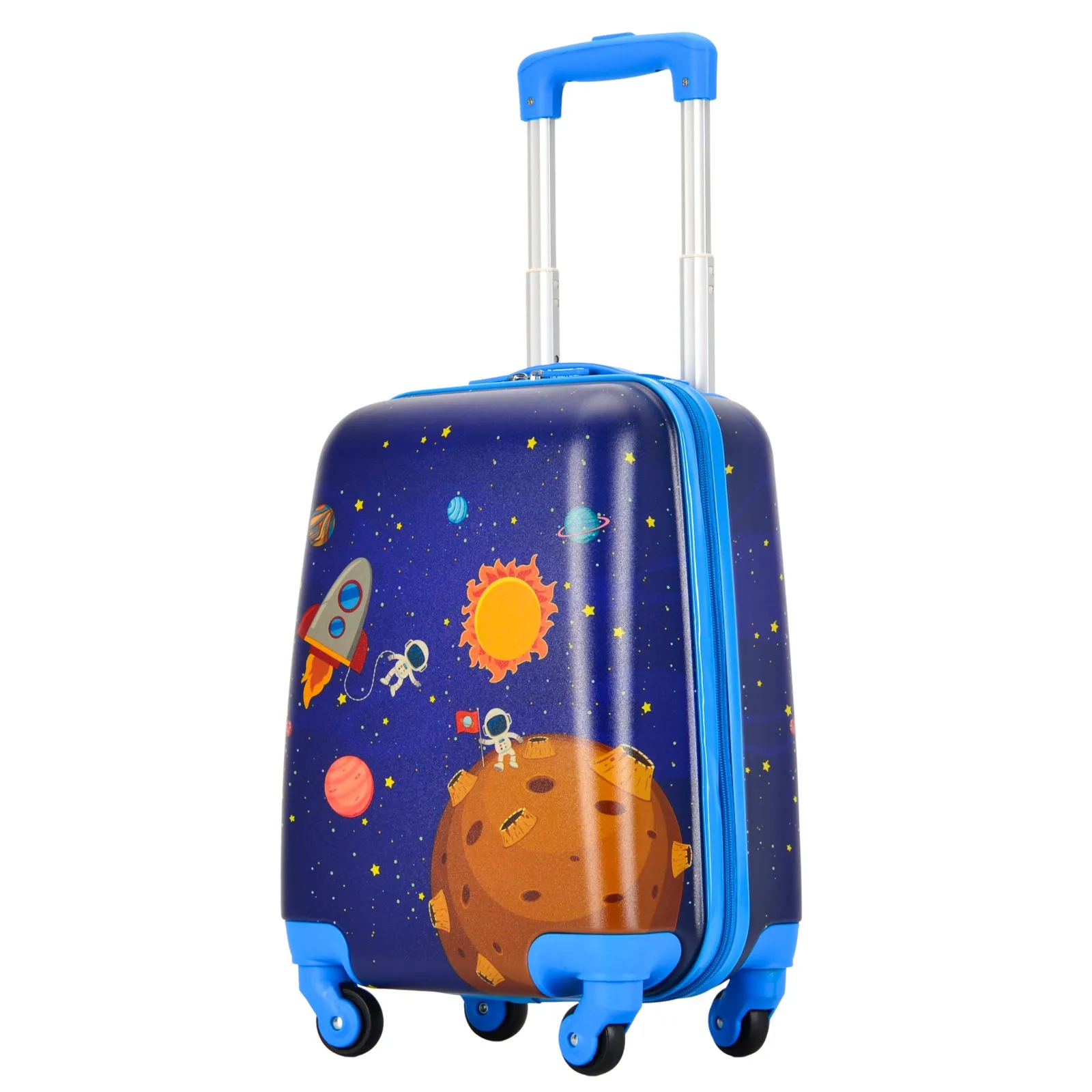 BONTOUR 2 pcs kids' luggage set, backpack   trolley, scratch-resistant (Space travel)
