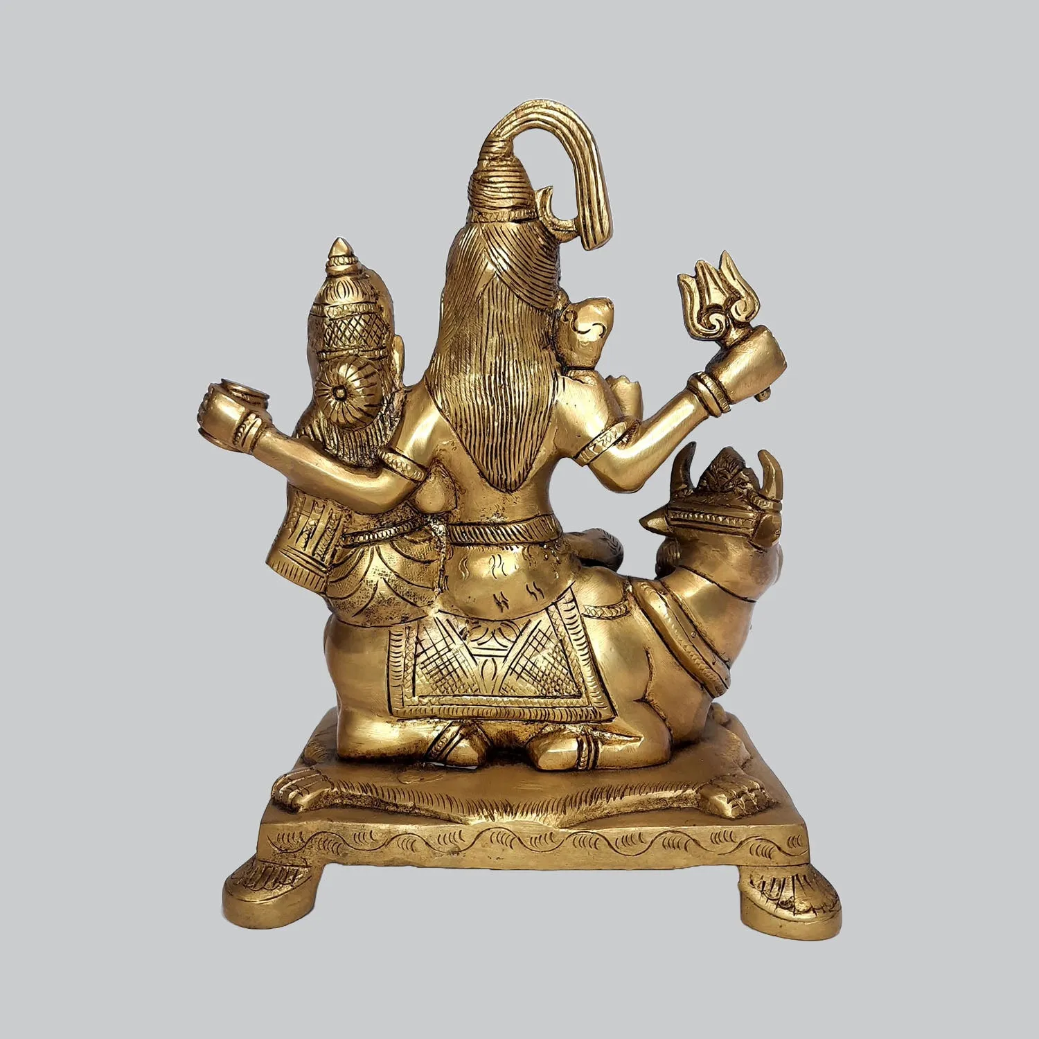 Brass Shiva Family with Nandi 8 in