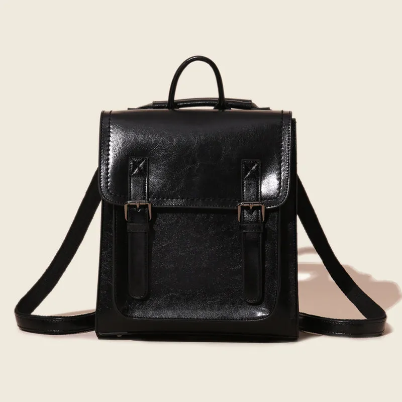 Brown Leather Backpack for Women