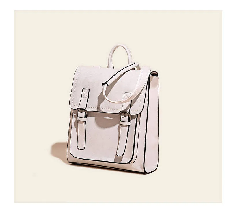 Brown Leather Backpack for Women