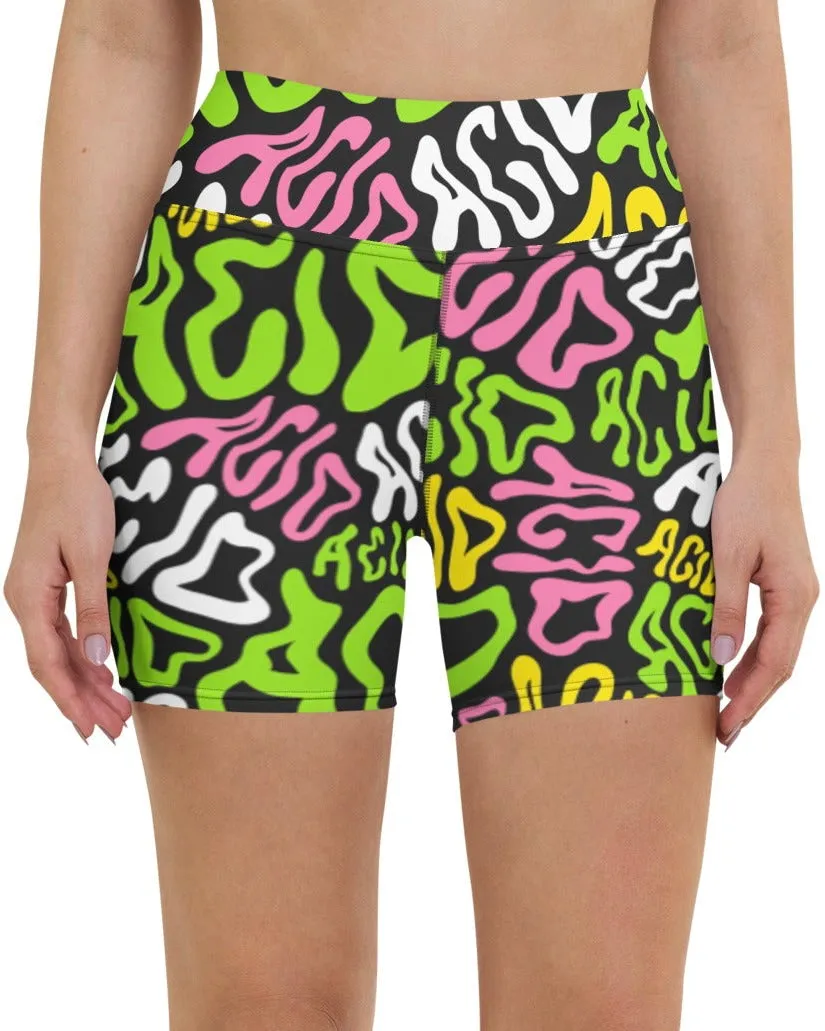 Candy Acid Yoga Shorts