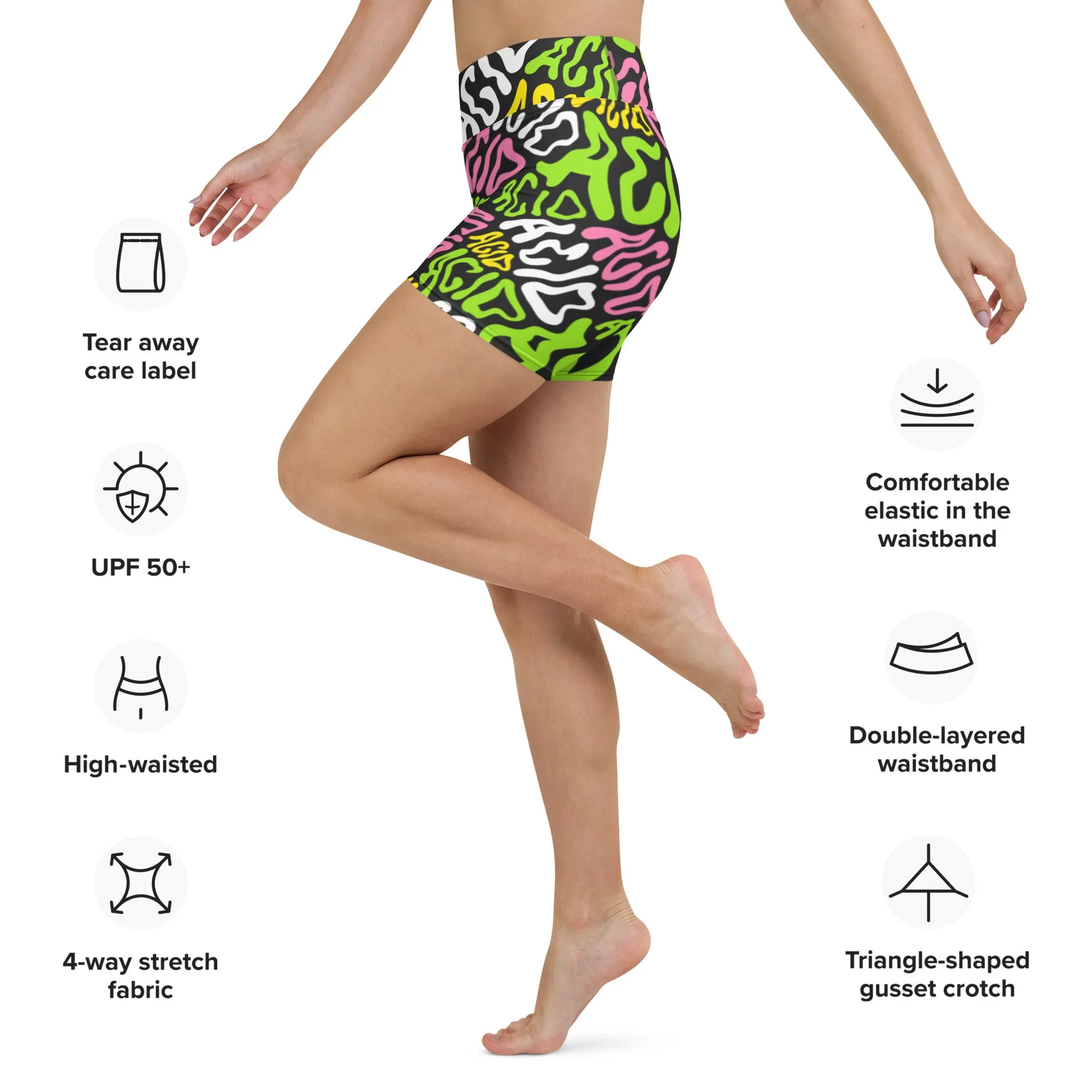 Candy Acid Yoga Shorts