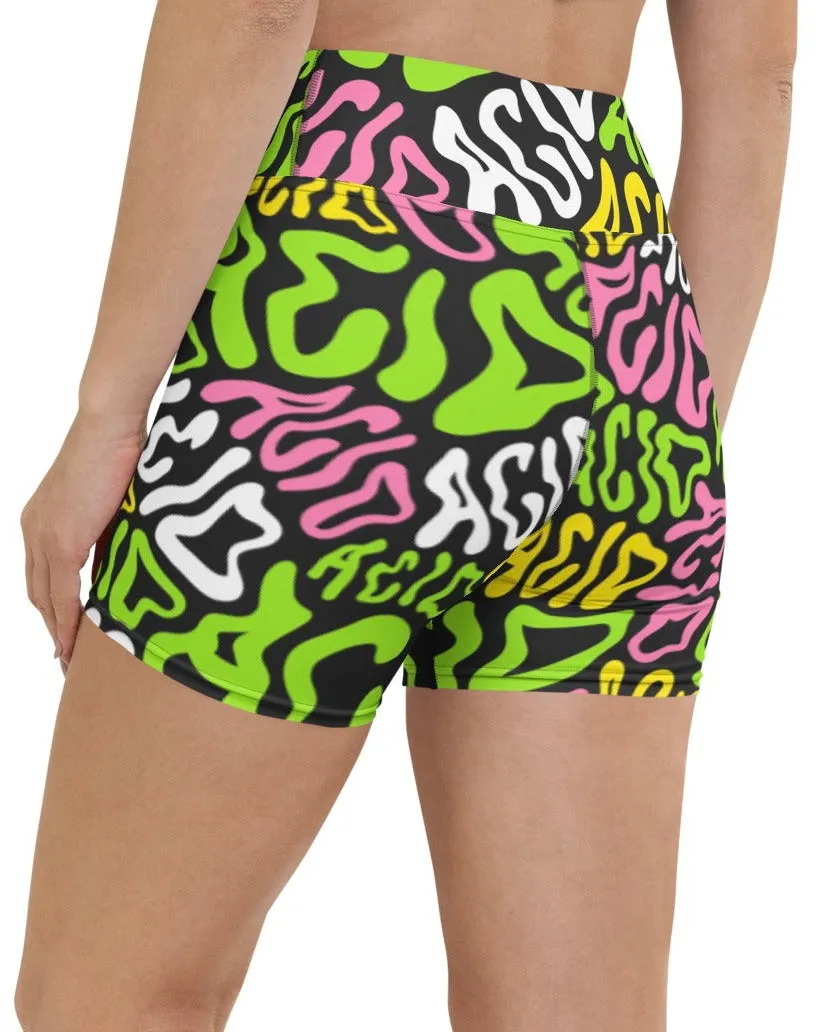 Candy Acid Yoga Shorts