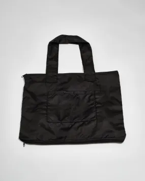 Chamomile Black CarryAll Expandable Washable Tote Bag 2.0