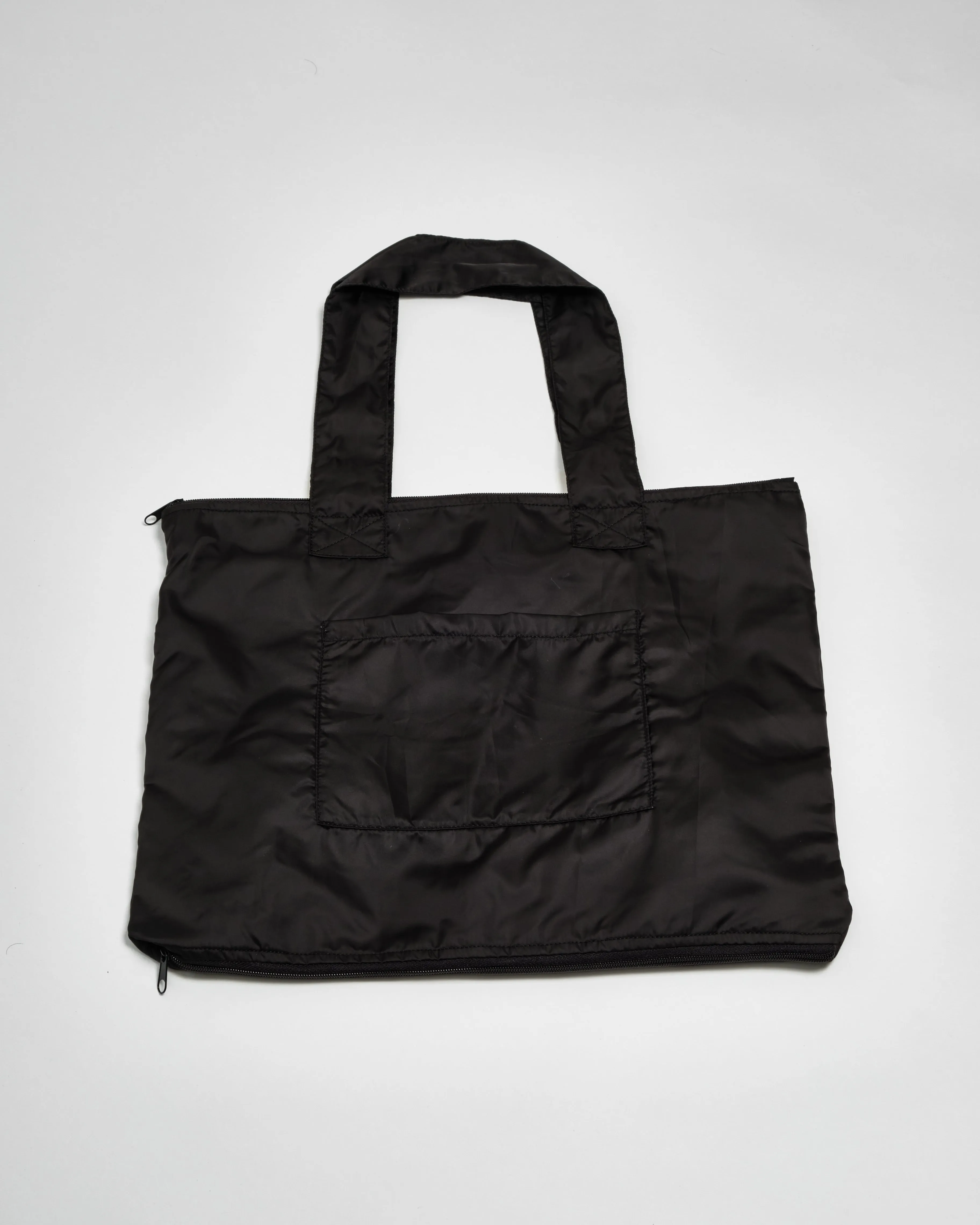 Chamomile Black CarryAll Expandable Washable Tote Bag 2.0
