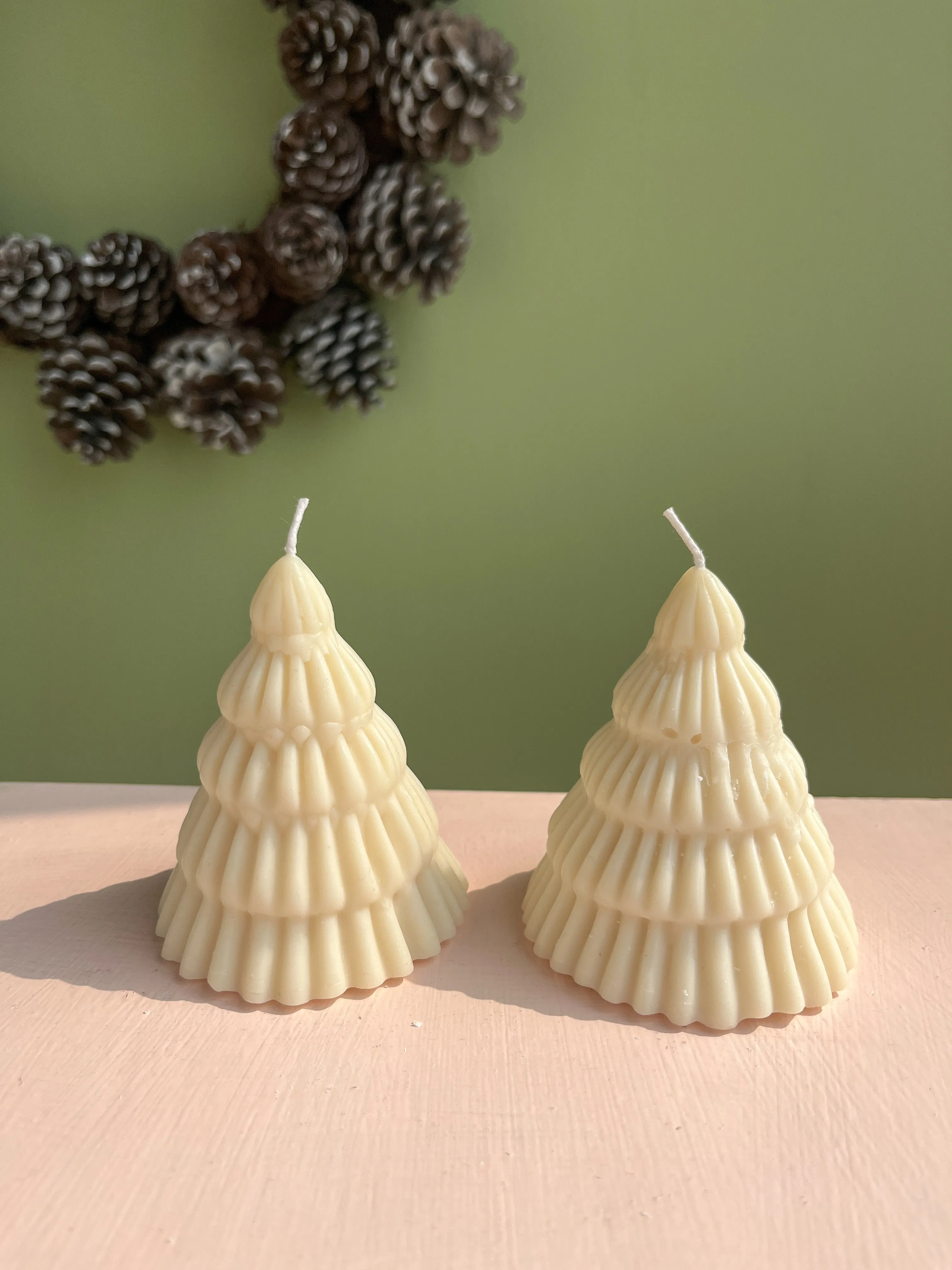 Christmas Tree Shaped Candles