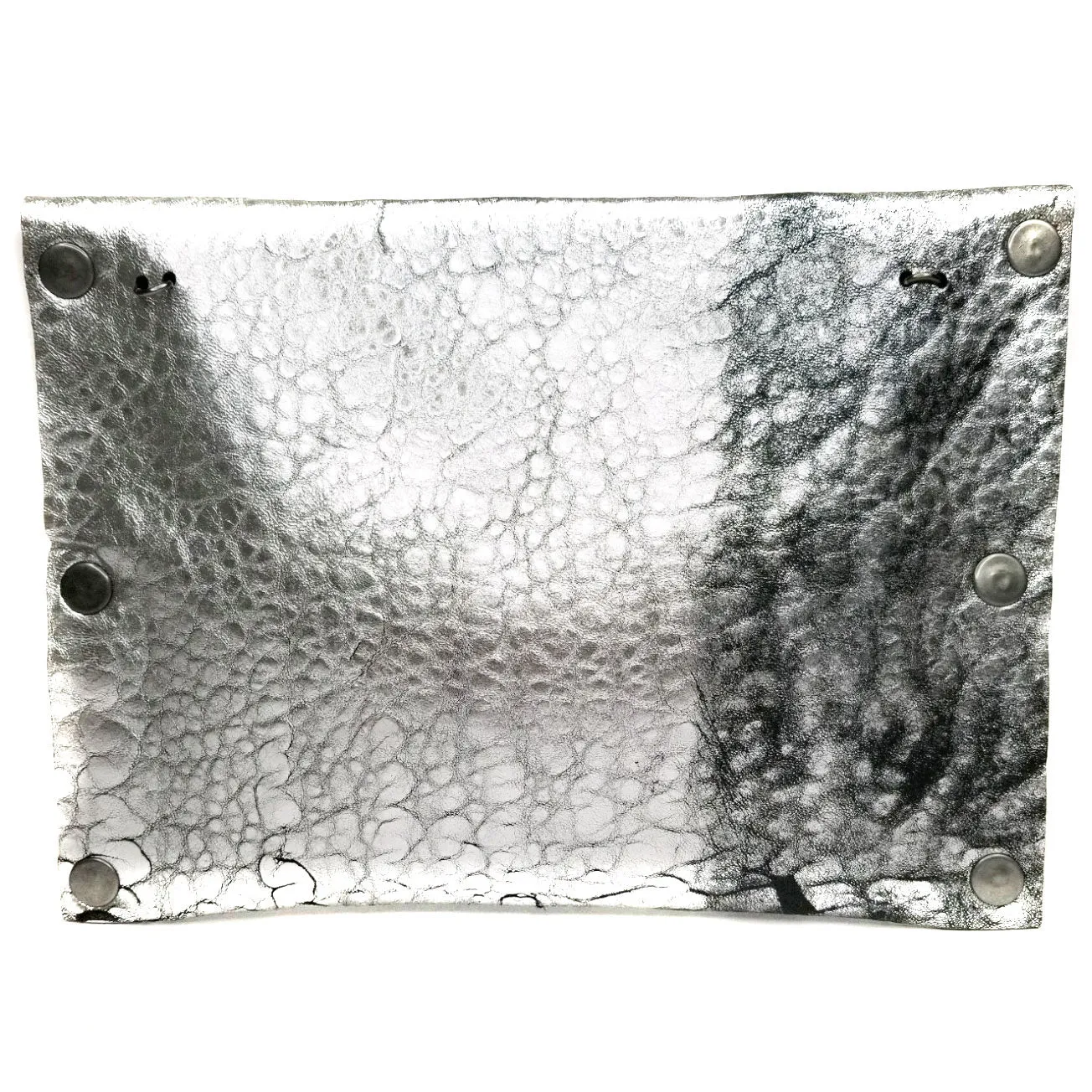 Chrome Abstract Dagger Clutch