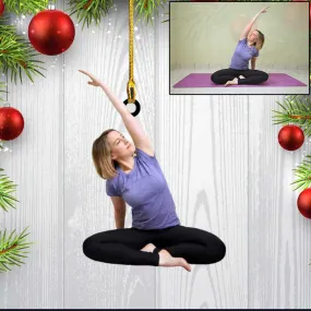 Custom Photo Yoga Ornament, Custom Shaped Acrylic Yoga Ornament for Yoga Lovers