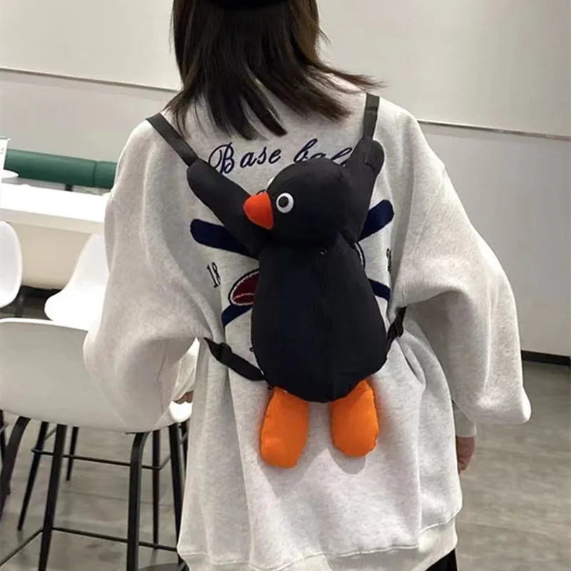 Cute 38cm Penguin Plush Backpack - Adorable Toy & Functional Bag for All