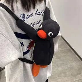 Cute 38cm Penguin Plush Backpack - Adorable Toy & Functional Bag for All