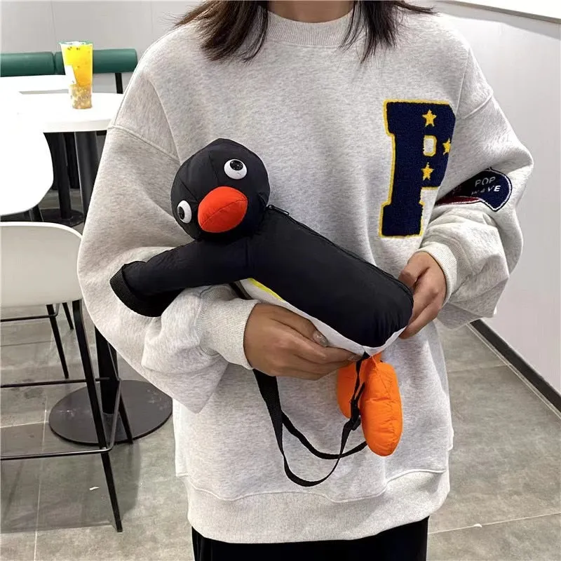 Cute 38cm Penguin Plush Backpack - Adorable Toy & Functional Bag for All