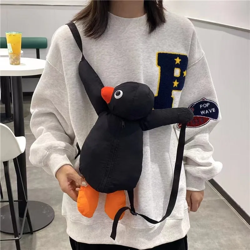 Cute 38cm Penguin Plush Backpack - Adorable Toy & Functional Bag for All