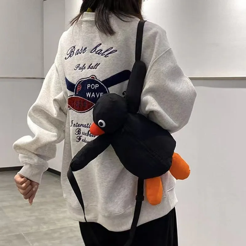 Cute 38cm Penguin Plush Backpack - Adorable Toy & Functional Bag for All