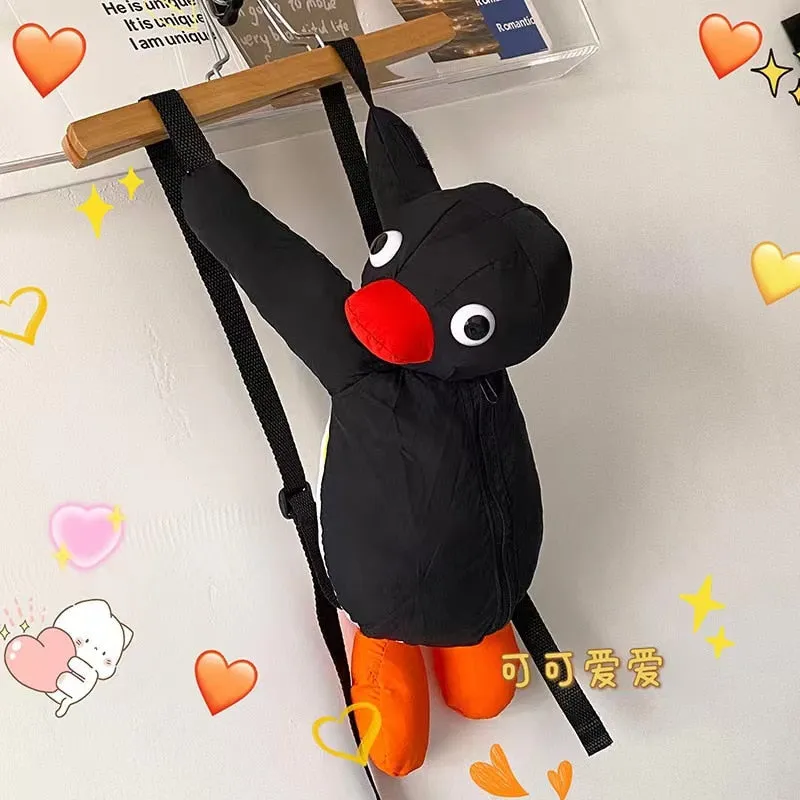 Cute 38cm Penguin Plush Backpack - Adorable Toy & Functional Bag for All