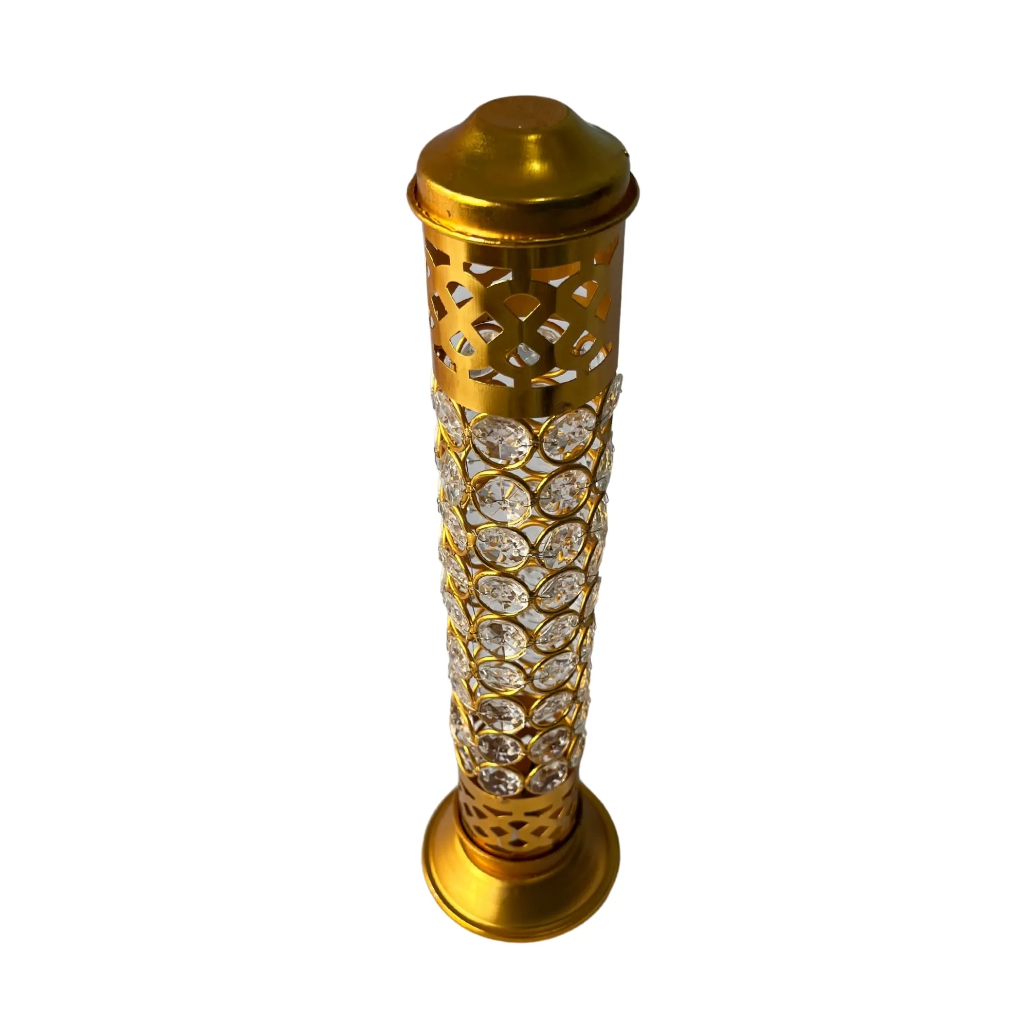 DARPAN KALA Crystal Incense Holder with Ash Catcher, Agarbatti Incense Stick Stand Holder, Loban Burner for Home Temple, Religious Rituals, Dhoop Dani for Puja, Gift for Home Decor and Office.