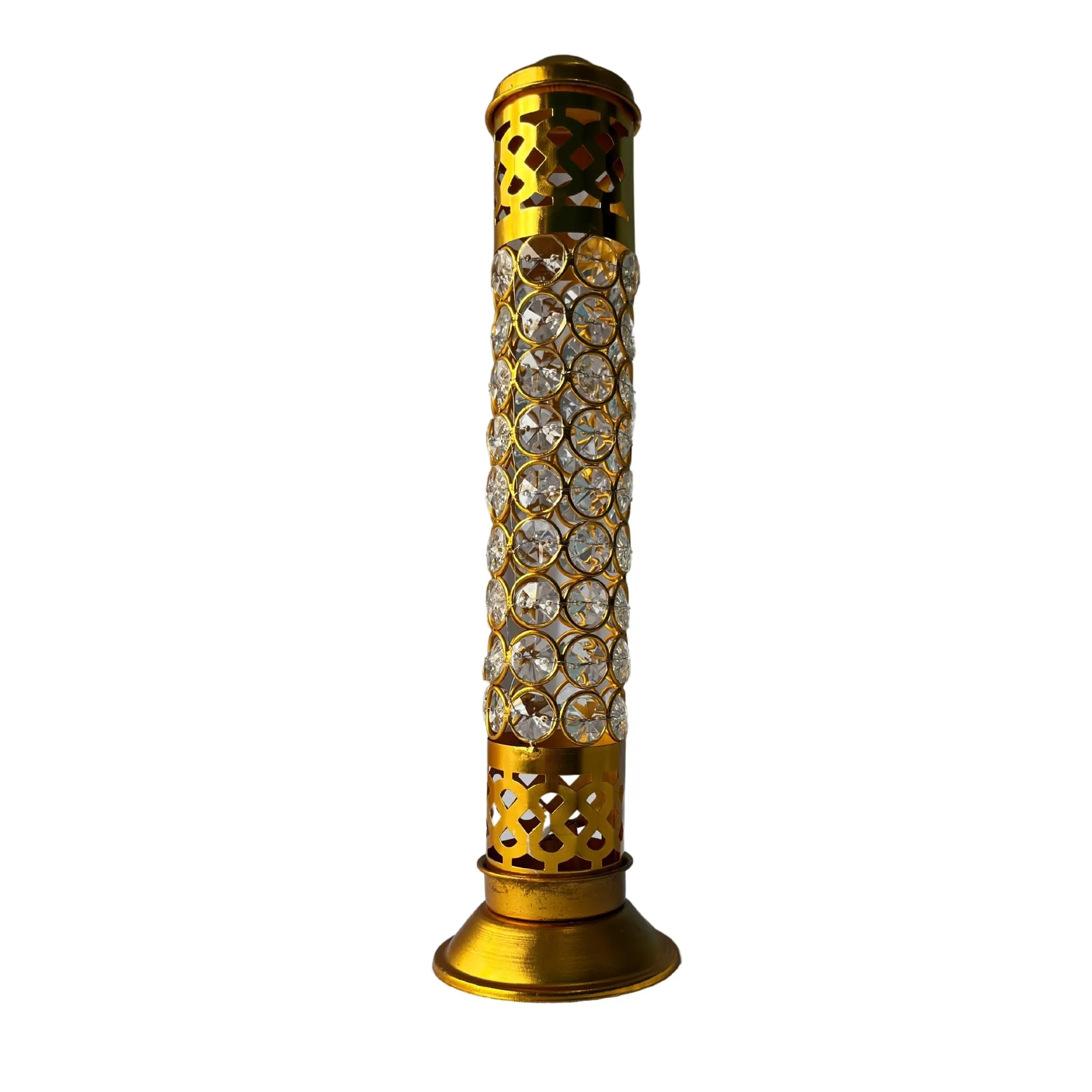 DARPAN KALA Crystal Incense Holder with Ash Catcher, Agarbatti Incense Stick Stand Holder, Loban Burner for Home Temple, Religious Rituals, Dhoop Dani for Puja, Gift for Home Decor and Office.
