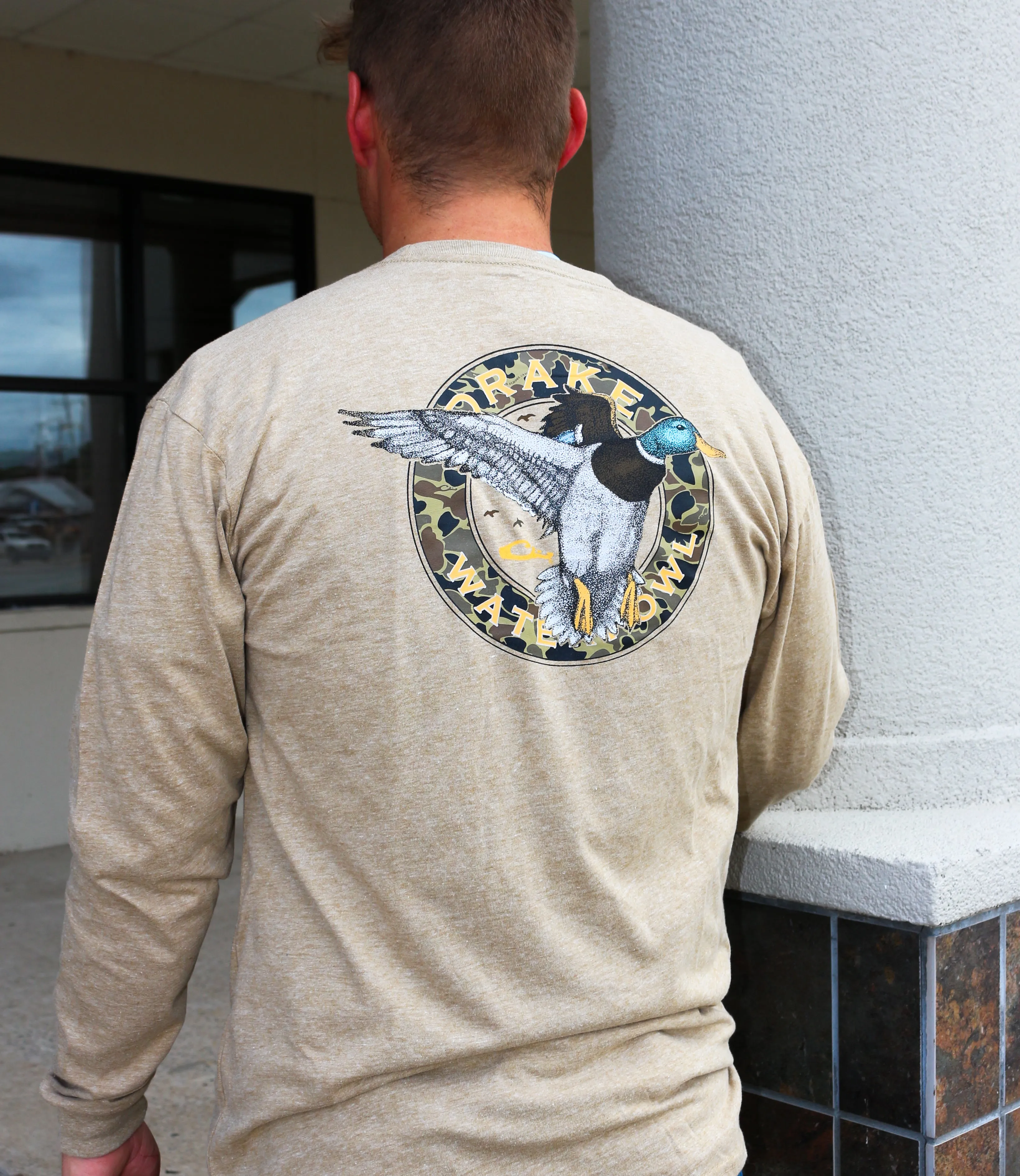 Duck Graphic Circle Mallard Long Sleeve Tee- 2 Colors