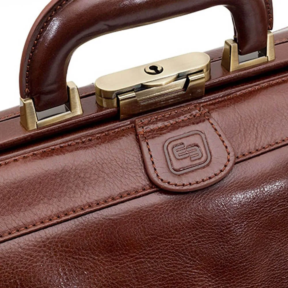 Elite Traditional Medical Bag - Brown Leather