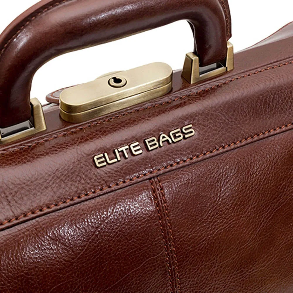 Elite Traditional Medical Bag - Brown Leather