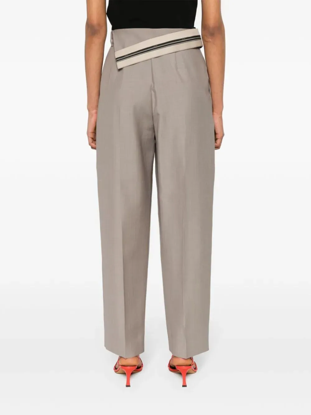 FENDI Wool Carrot-Fit Trousers