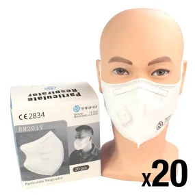 FFP2 Respirator Face Mask x 20 - Valved