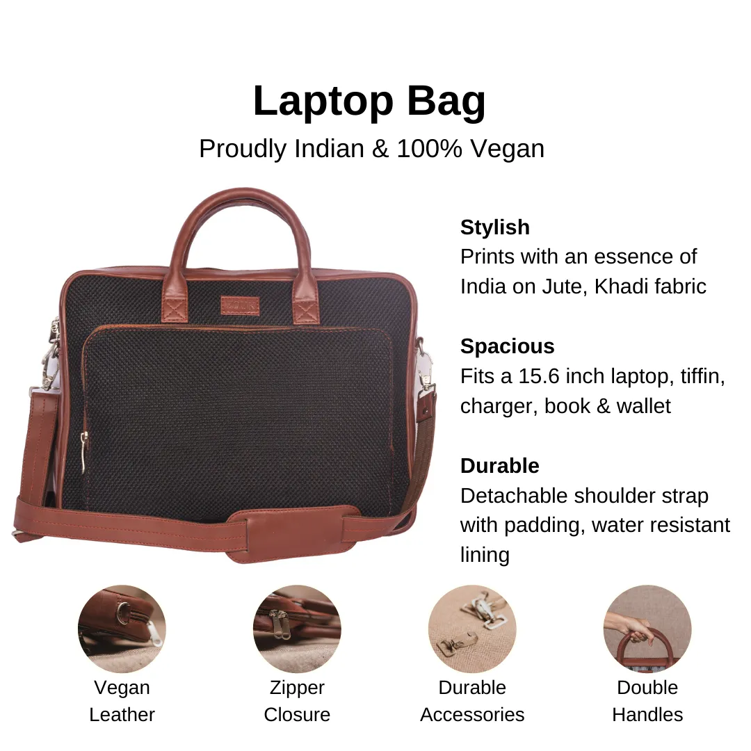 Jet Black Laptop Bag