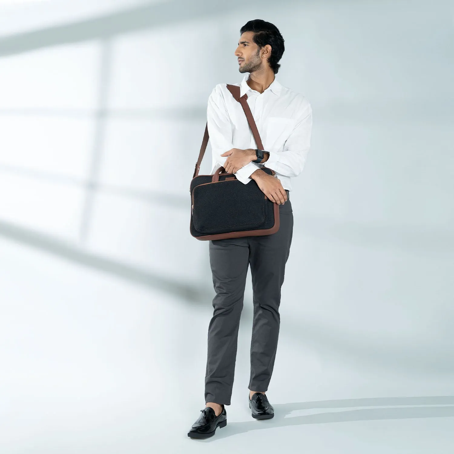 Jet Black Laptop Bag