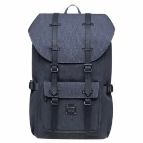 KAUKKO backpack women men daypack with laptop compartment for 14 inch notebook for leisure job university travel hiking, 21L (grey EP5-18)