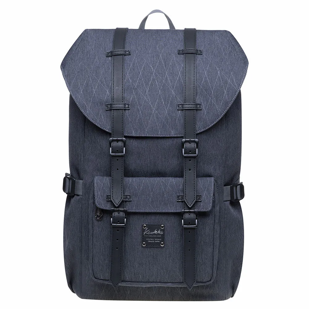 KAUKKO backpack women men daypack with laptop compartment for 14 inch notebook for leisure job university travel hiking, 21L (grey EP5-18)
