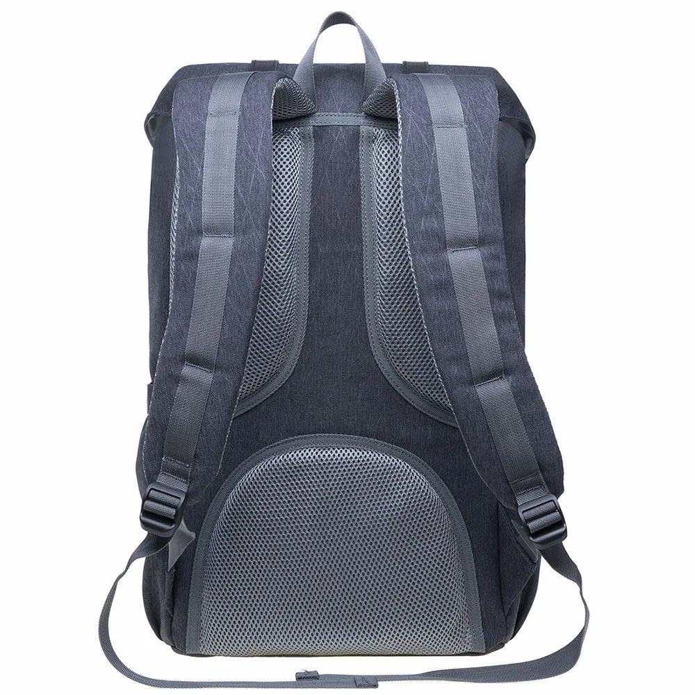 KAUKKO backpack women men daypack with laptop compartment for 14 inch notebook for leisure job university travel hiking, 21L (grey EP5-18)