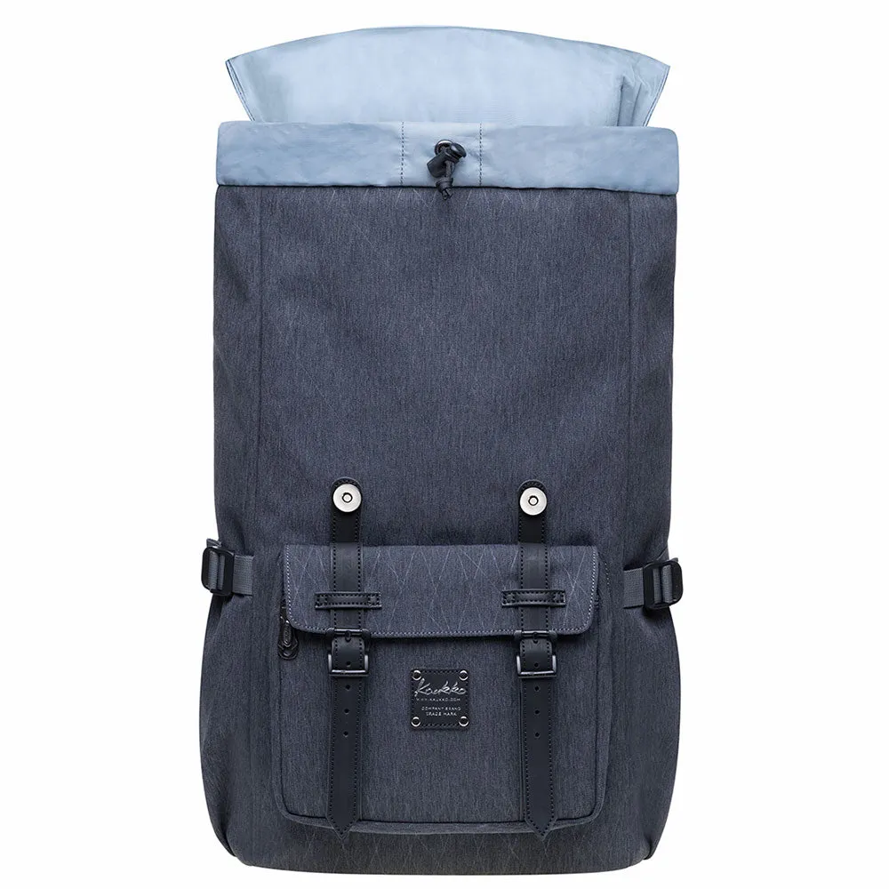 KAUKKO backpack women men daypack with laptop compartment for 14 inch notebook for leisure job university travel hiking, 21L (grey EP5-18)