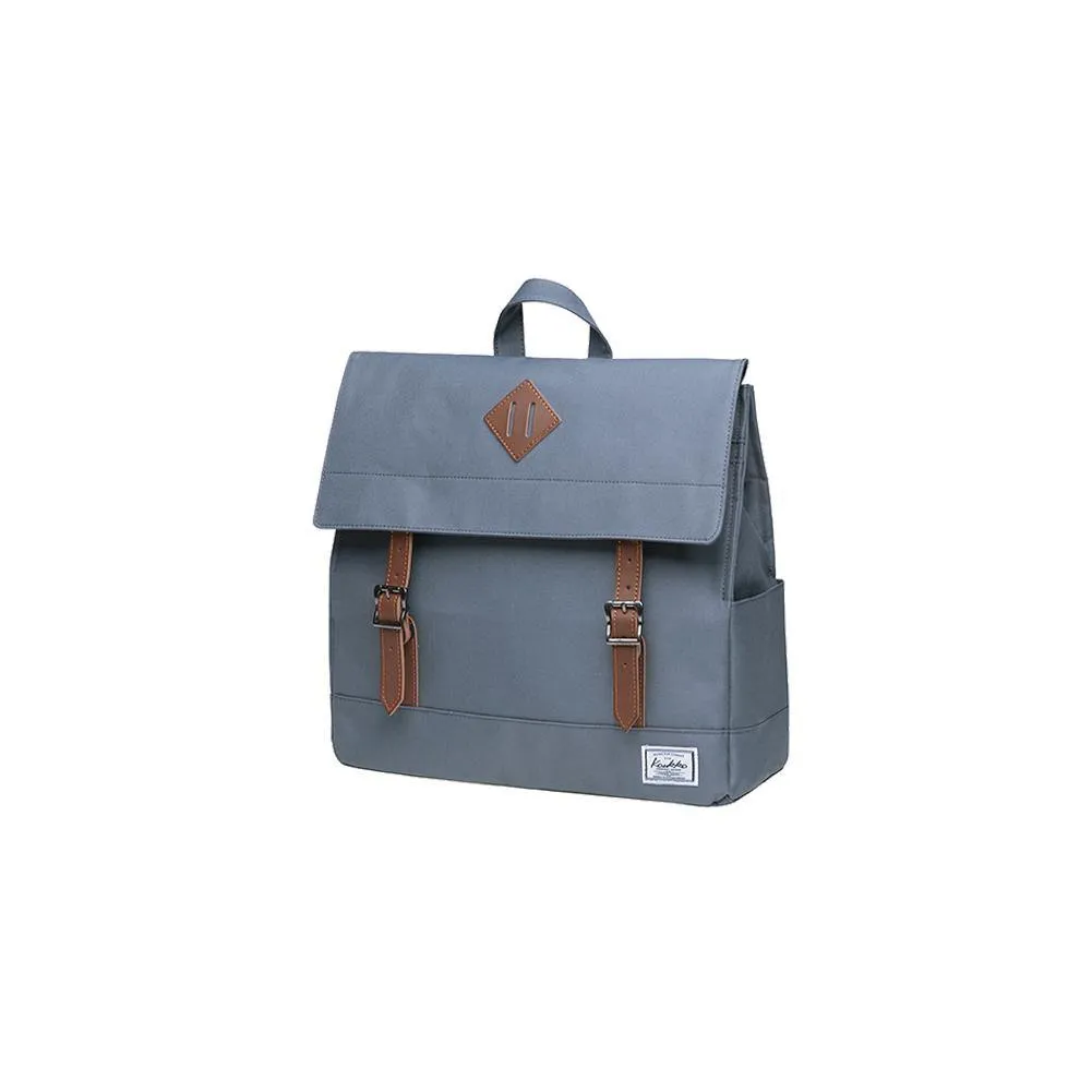 KAUKKO Stylish School Backpack  College Student, KS05 ( Grey / 13.7L )