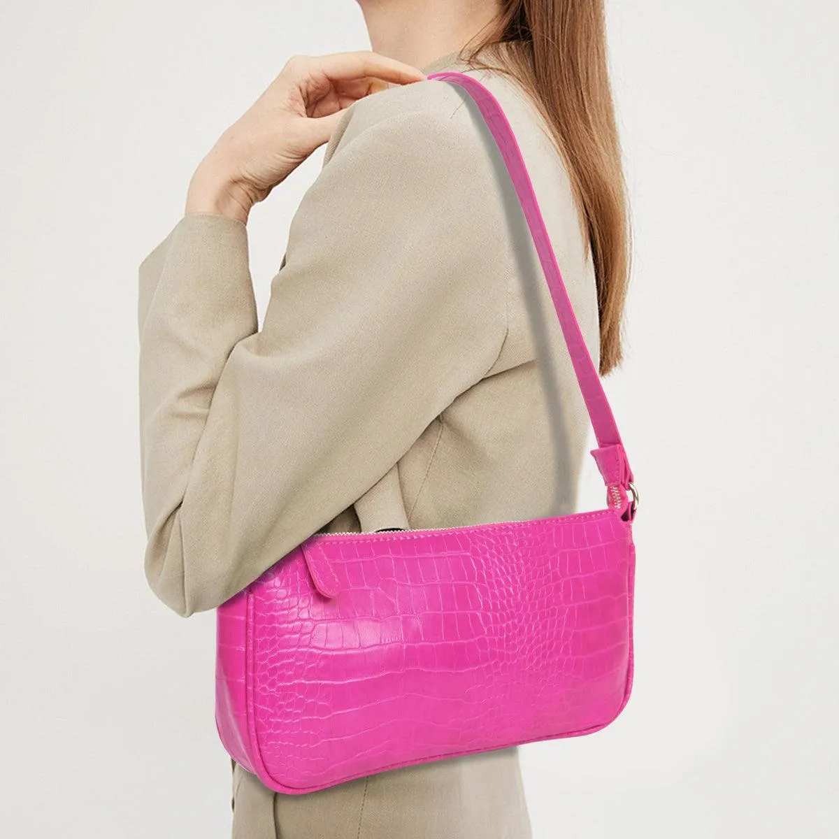 Ladies Crocodile Texture Baguette Bag TZBG0413