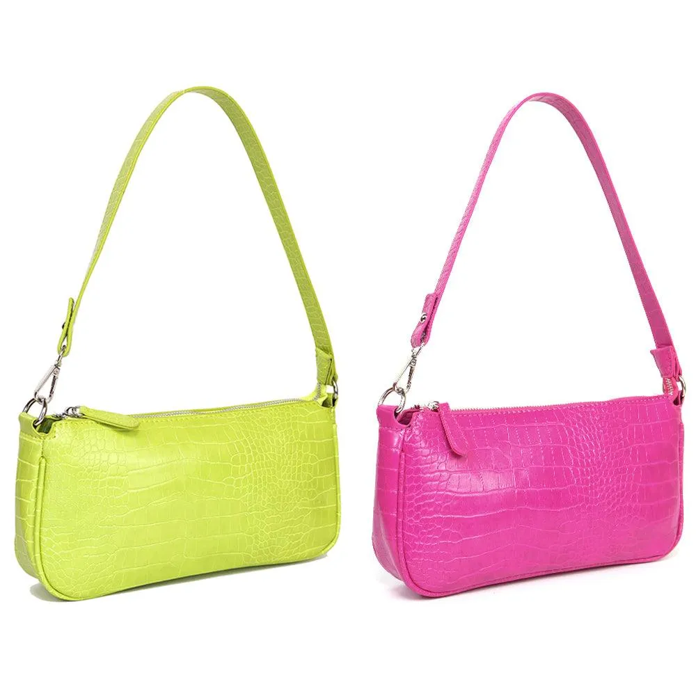 Ladies Crocodile Texture Baguette Bag TZBG0413