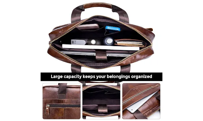 Men Leather Messenger Bag