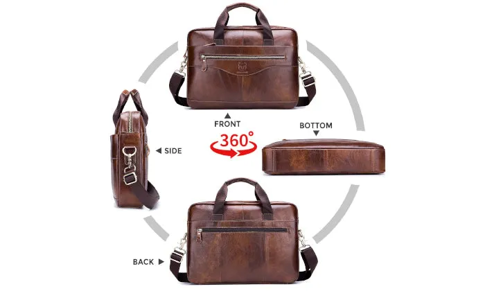 Men Leather Messenger Bag