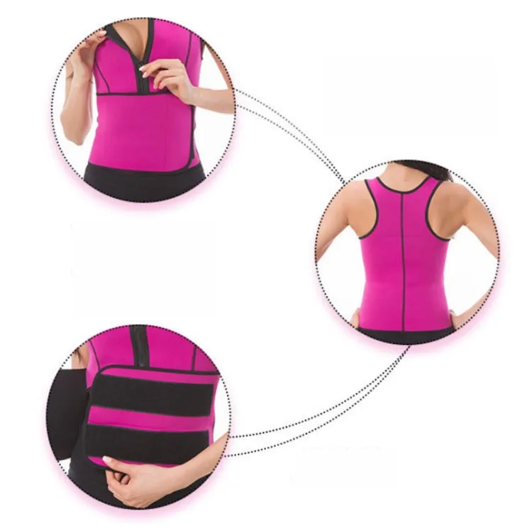 Neoprene Corset Yoga Vest Sweat Suit Postpartum Belly Belt, Size:XXXL(Sky Blue)