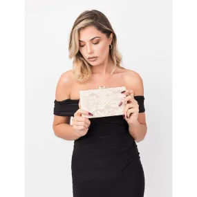 Pia Rossini Gold Elenore Clutch Bag