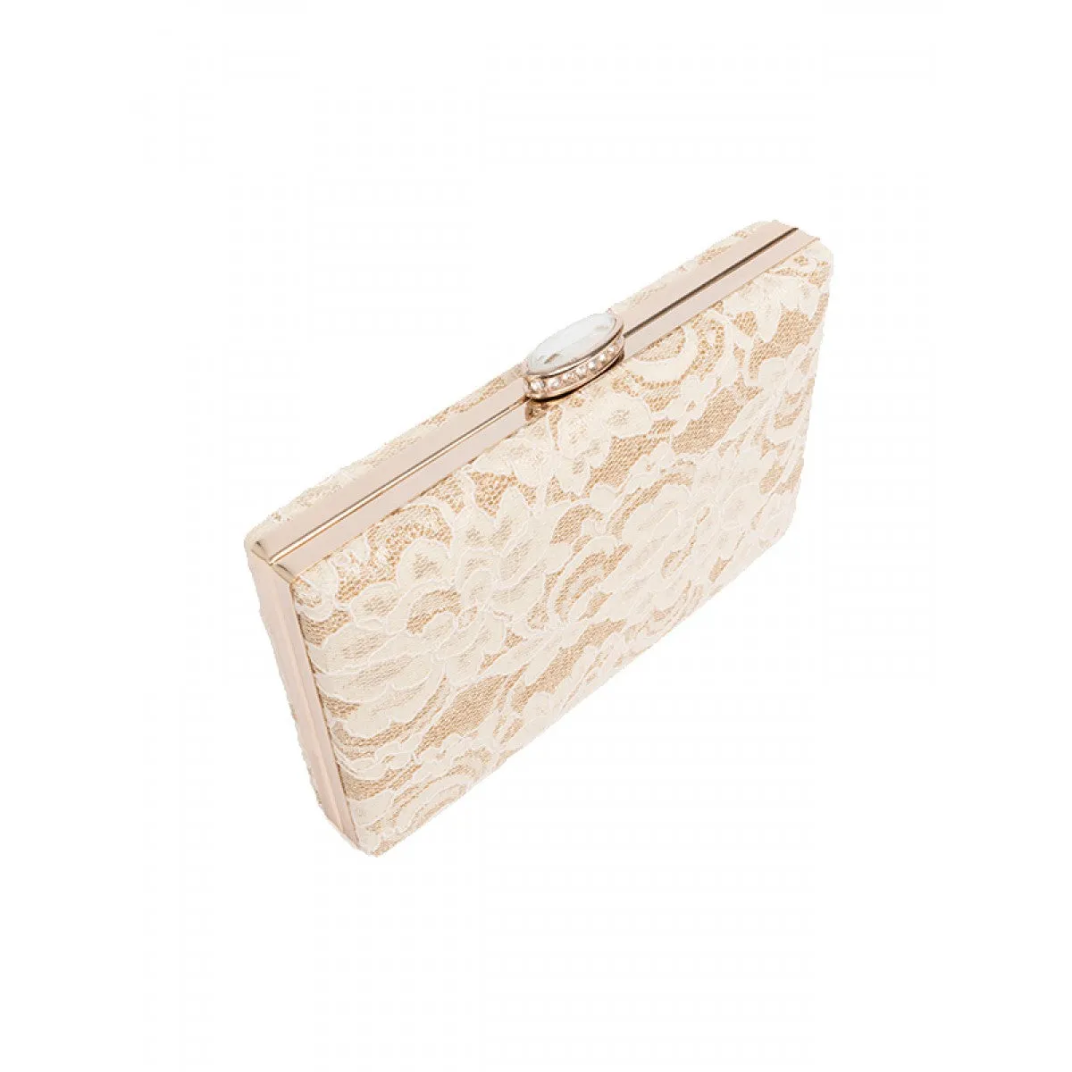 Pia Rossini Gold Elenore Clutch Bag