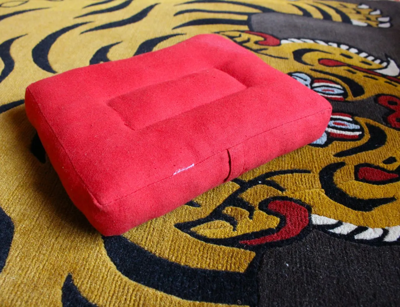 Red Cotton Meditation Cushion