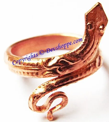 Snake shaped ring in pure Copper