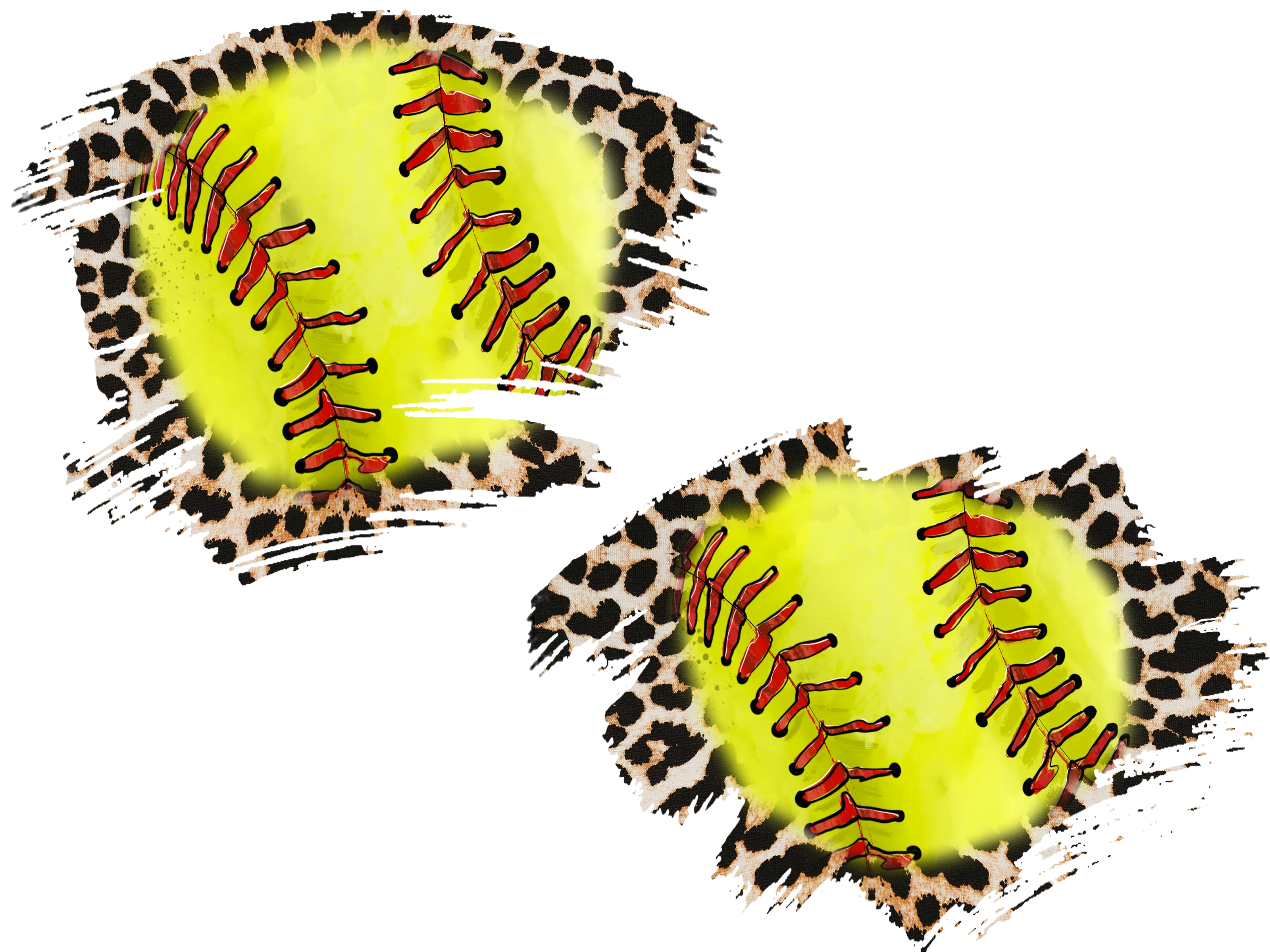 Softball and Cheetah Patch DTF
