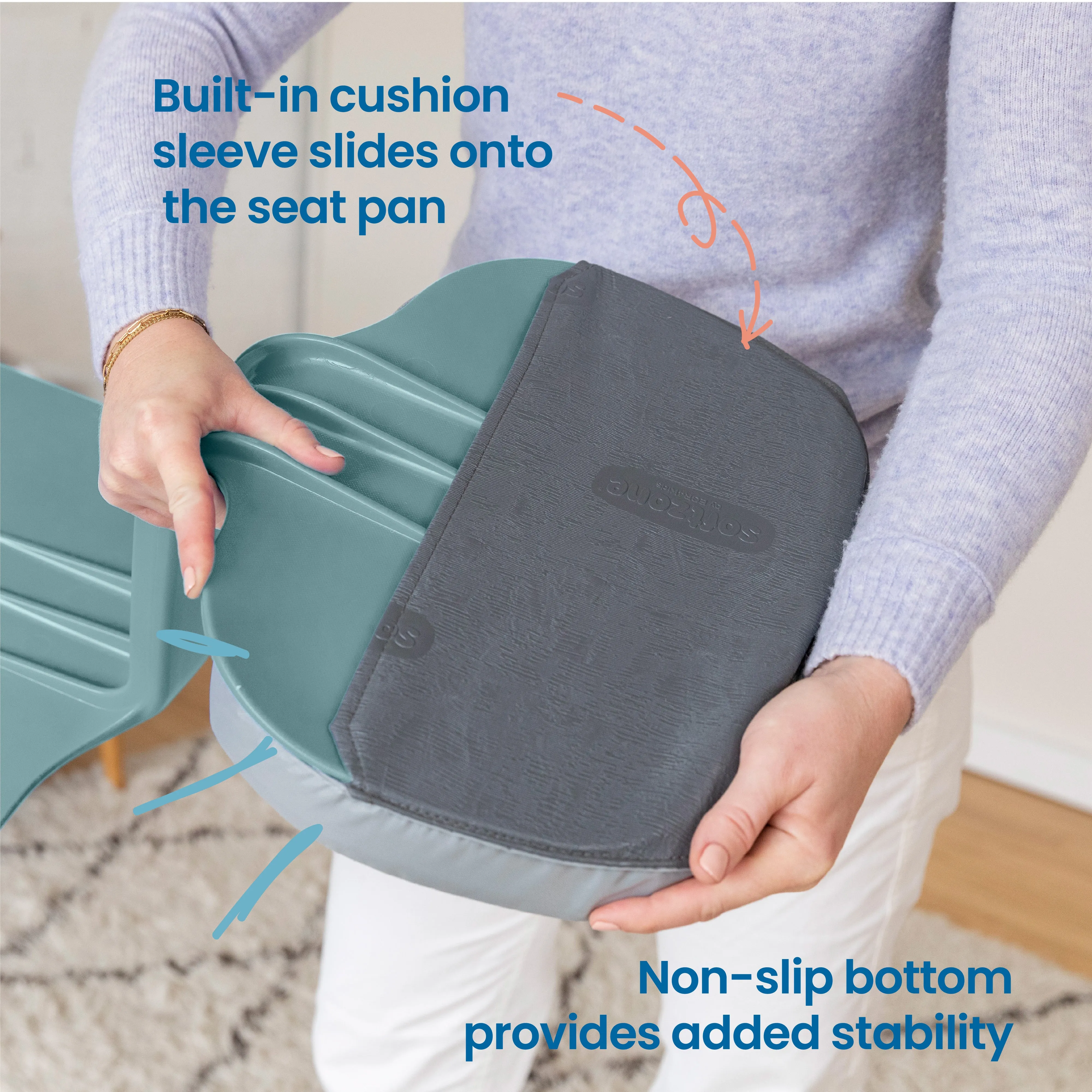 The Surf Portable Lap Desk and Surf Cushion, Flexible Seating Floor Desk with Foam Pad, 1-Pack